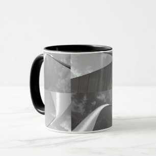 Famous Gateway Arch Black, White & Grey Mug