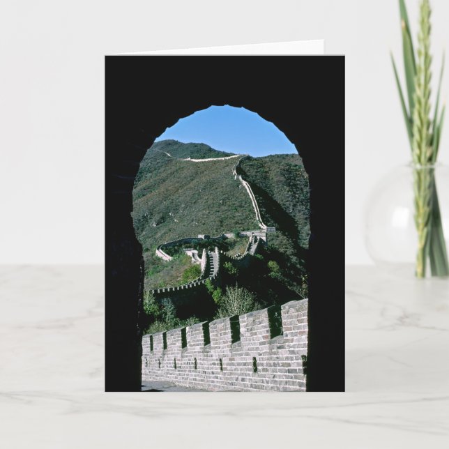 Famous Great Wall of China - Beijing, Asia Card (Front)