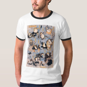 Famous Heroes of the Kabuki Stage Played by Frogs T-Shirt