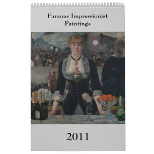 Famous Impressionist Paintings Calendar