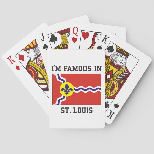 Famous In St Louis Playing Cards (Back)