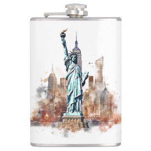 Famous landmarks design hip flask