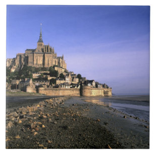 Famous Le Mont St. Michel Island Fortress in Tile