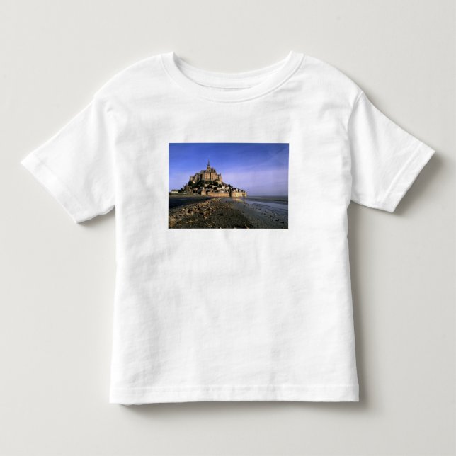 Famous Le Mont St. Michel Island Fortress in Toddler T-Shirt (Front)