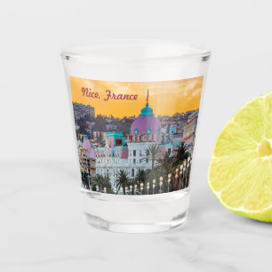 Famous luxury hotel Hotel Negresco in Nice France Shot Glass