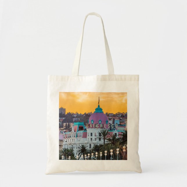 Famous luxury hotel Hotel Negresco in Nice France Tote Bag (Front)