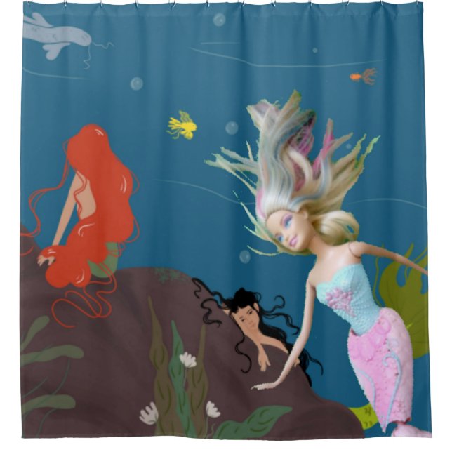 Famous Mermaid Shower Curtain (Front)