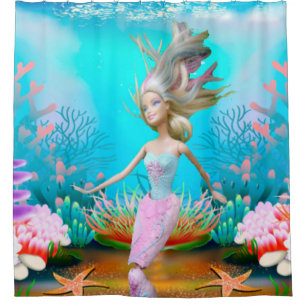 Famous Mermaid Shower Curtain
