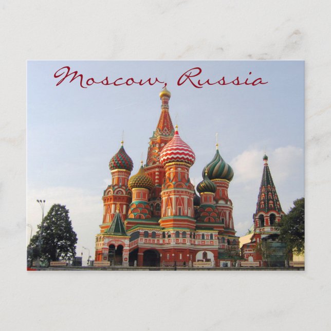 Famous Moscow St. Basil's Cathedrale Postcard (Front)