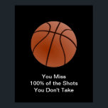Famous Motivational Quote Basketball Poster<br><div class="desc">I Love This Game. Popular Sports - Basketball Game Ball Image.</div>