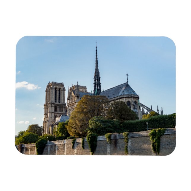 Famous Notre Dame de Paris Cathedral - France Magnet (Horizontal)