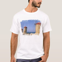 Famous old windmills of Rhodes Greece