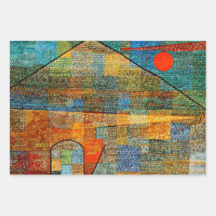 Famous paintings by Paul Klee, abstract art Wrapping Paper Sheet
