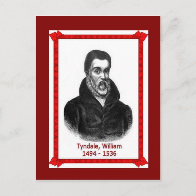 Famous people, William Tyndale 1494-1536 Postcard (Front)
