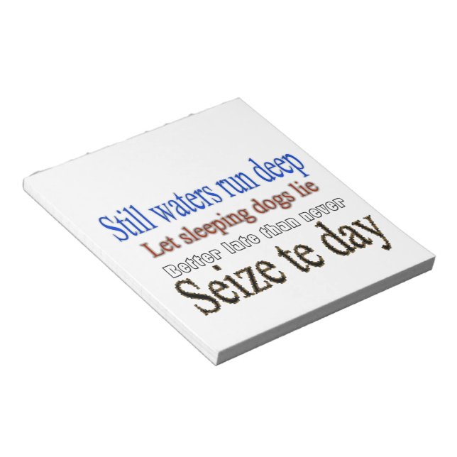 Famous Quotes Sayings Notepad (Angled)