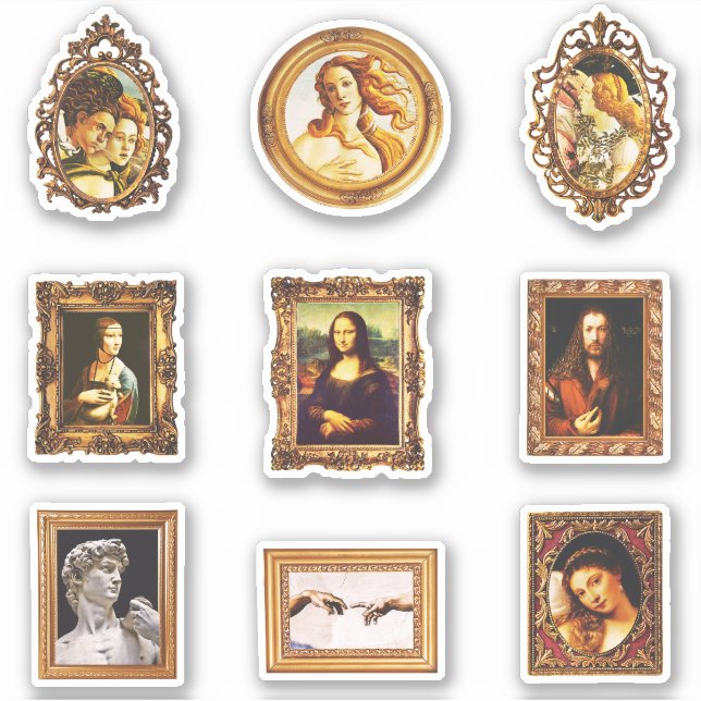 Famous Renaissance Art Framed Set Pack (Front)