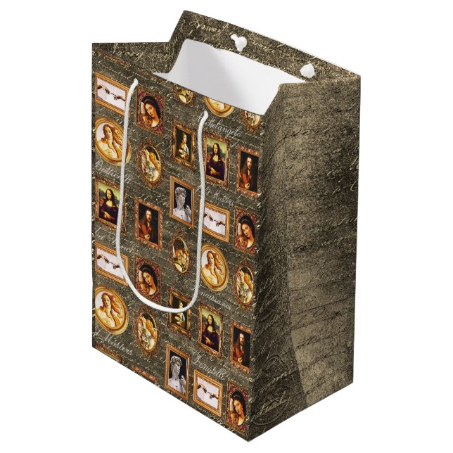 Famous Renaissance Framed Art  Medium Gift Bag (Front Angled)