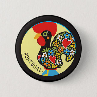 Famous Rooster of Barcelos Nr 06 6 Cm Round Badge