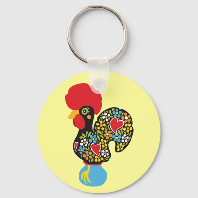 Famous Rooster of Barcelos Nr 06 Key Ring (Front)