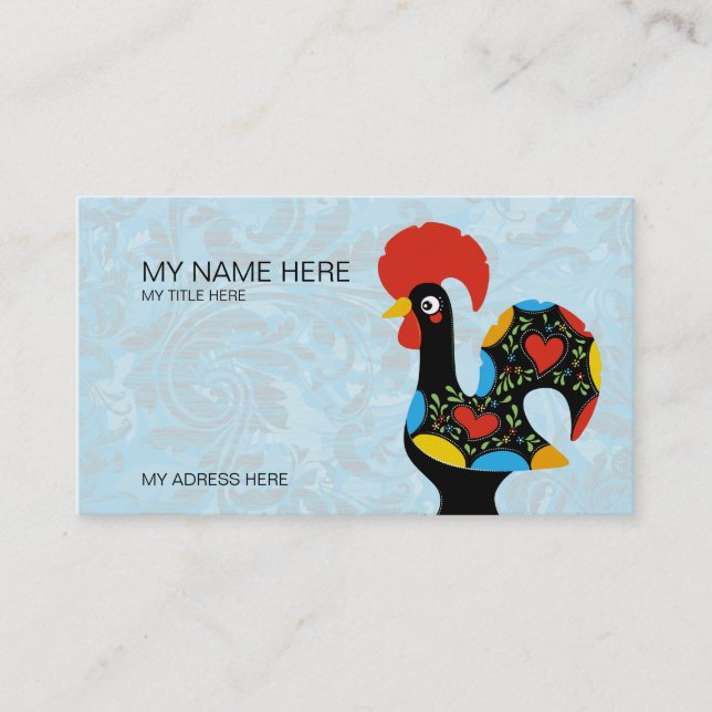 Famous Rooster of Barcelos Nr 09 Business Card (Front)