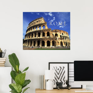 Famous Ruins of the Coliseum   Rome Italy Poster