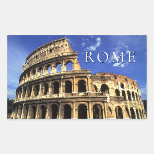 Famous Ruins of the Coliseum   Rome Italy Rectangular Sticker