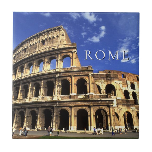 Famous Ruins of the Coliseum | Rome Italy Tile (Front)