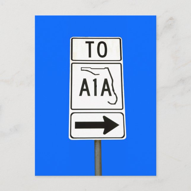 Famous State Road A1A Postcard (Front)