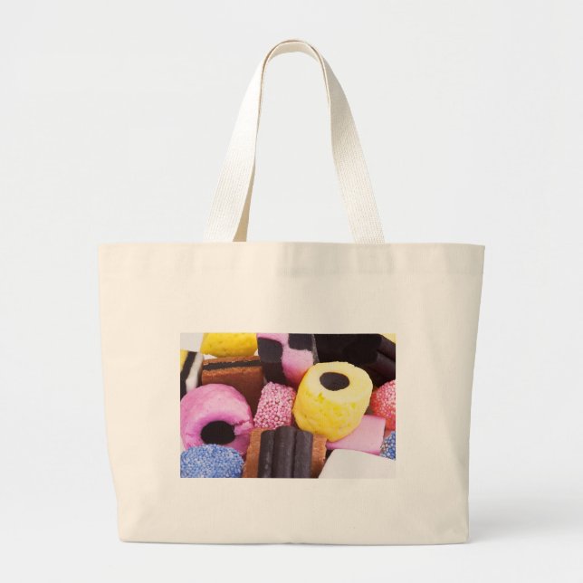 famous sweets of Liquorice Large Tote Bag (Front)