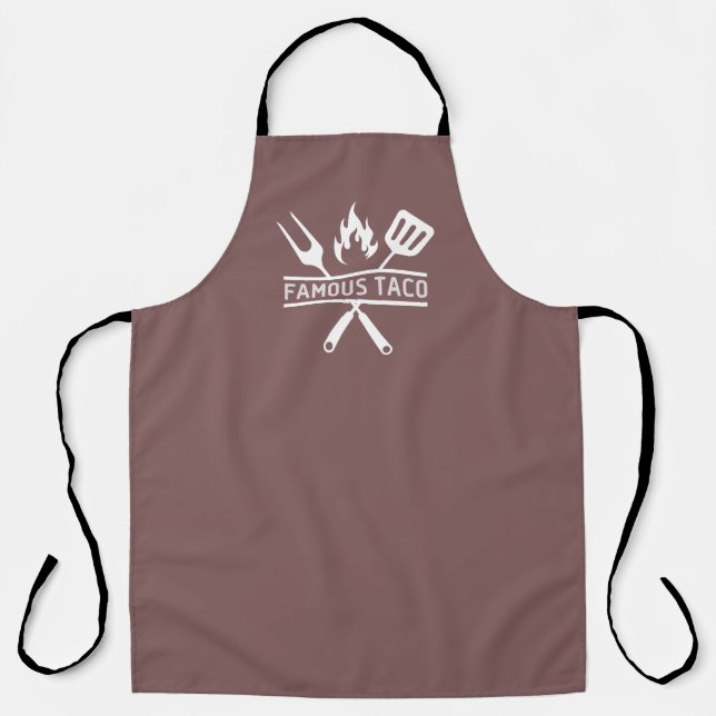 Famous Taco Funny Cooking Tacos Apron (Front)