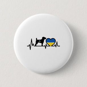 Famous Ukrainian Dog Patron Heatr Puls Ukrainian F 6 Cm Round Badge