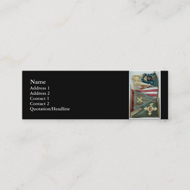 Famous Union Battle Flags - Plate 1 - Mini Business Card (Front)