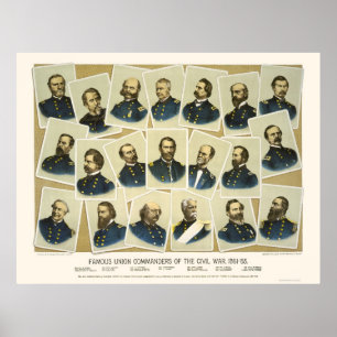 Famous Union Commanders 1884 Poster