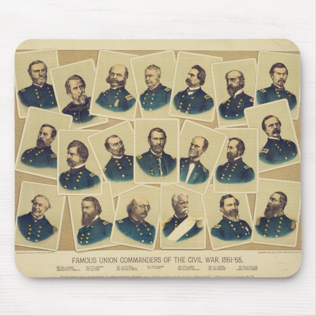 Famous Union Commanders of the Civil War Mouse Pad (Front)