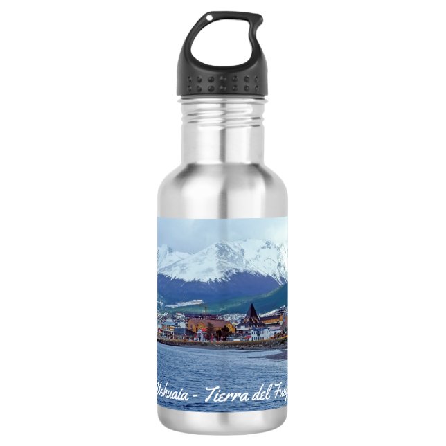 Famous Ushuaia - Tierra del Fuego, Argentina 532 Ml Water Bottle (Front)