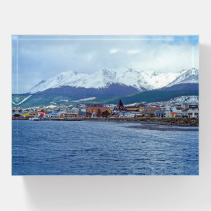 Famous Ushuaia - Tierra del Fuego, Argentina Paperweight