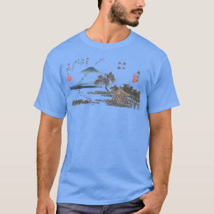 Famous Vintage Art Birds at Katata Hiroshige Styli T-Shirt