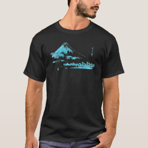 Famous Vintage Fine Art Mount Fuji Rising Behind T T-Shirt