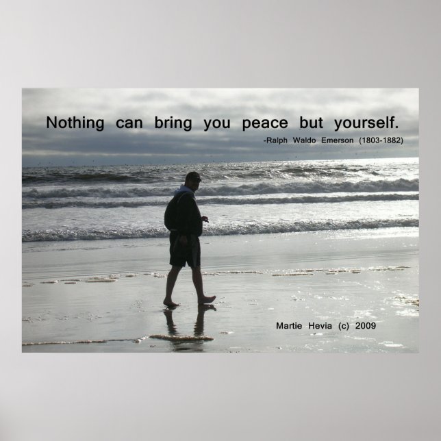 Famous Words: Peace - Walk On Beach - Poster (Front)