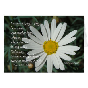 Famous Words: Song - White Daisy Card Series (6)