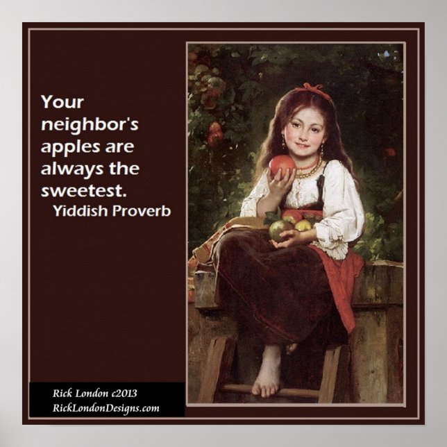 Famous Yiddish Saying & Graphic Poster (Front)