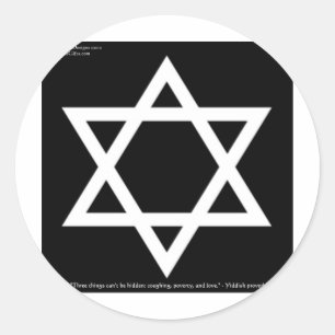 Famous Yiddish Wisdom Quote Gifts Tees Mugs Cards Classic Round Sticker