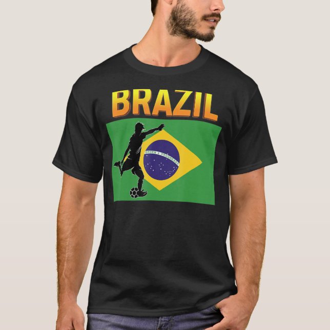 Fan Brazil National Team World Football Soccer Cha T-Shirt (Front)