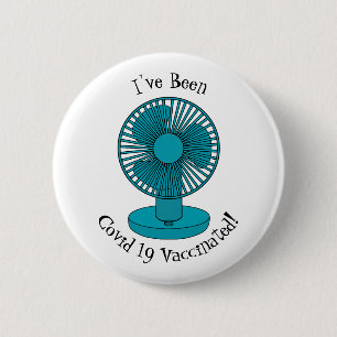 Fan cartoon illustration 6 cm round badge