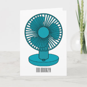 Fan cartoon illustration  card