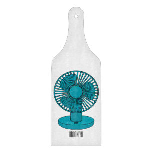 Fan cartoon illustration  cutting board