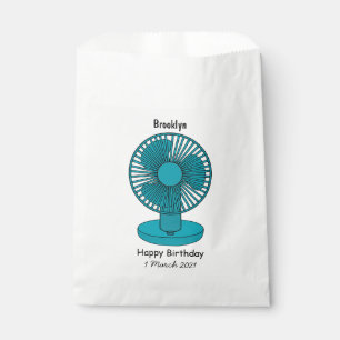 Fan cartoon illustration favour bags