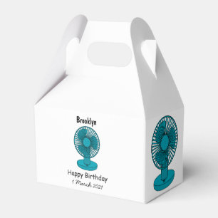 Fan cartoon illustration favour box