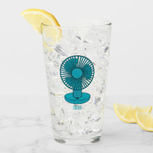 Fan cartoon illustration  glass