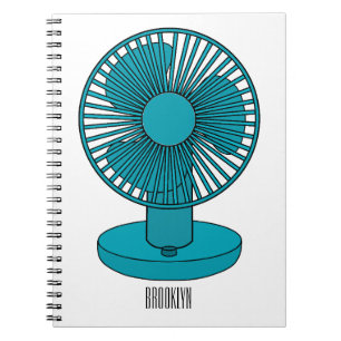 Fan cartoon illustration notebook